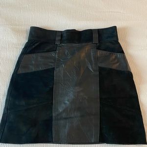 Vintage Suede/Leather Mini Skirt